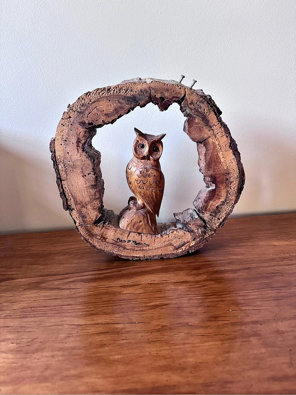 Folk Art Owl Figurine